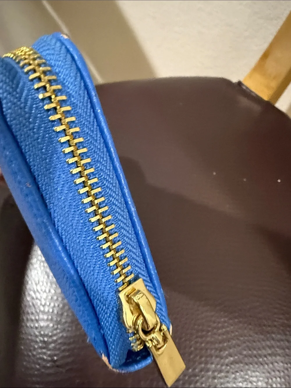 Blue Leather Phone Wallet Case - Unbranded